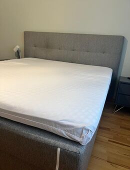 Boxspringbett Grau 180x200 cm - Hamburg