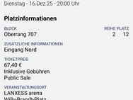 Verkaufe 5 einzelne Xavier Naidoo Tickets für den 16.12.2025 - Hagen (Stadt der FernUniversität)