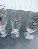 Dithmarscher Pilsener Siechen Budweiser Budvar Biergläser je 3,- in 24944