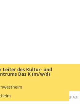 Technischer Leiter des Kultur- und Kongresszentrums Das K (m/w/d) - Kornwestheim