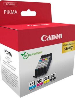 Canon CLI-581 BK/C/M/Y Tinte Multipack (2103C006) Tintenpatrone