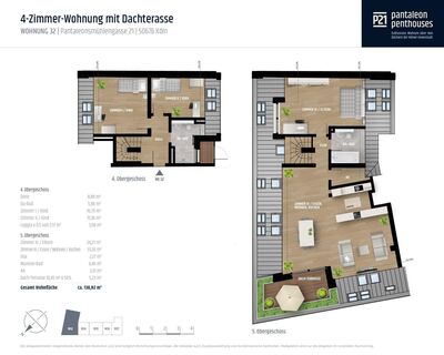 Exklusive 4 Zimmer Penthouse-Maisonettewohnung im Herzen Kölns, Neubau - Erstbezug