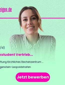 Werkstudent Vertrieb (m/w/d) - Eggenstein-Leopoldshafen