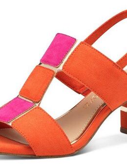 MARCO TOZZI Sandalette, Blockabsatz, Sommerschuh, Sandale mit kontrastfarbenen Details