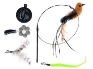 zooplus Basics Interaktives Katzenspielzeug 4-in-1 - Teaser 95 cm, 4 Spielzeuge 15 cm