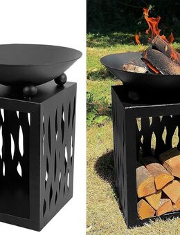 Designer Feuerschale Deko Lagerfeuerschale Feuerstelle Garten Feuerkorb groß 80cm - Wuppertal