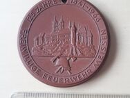 Medaille Plakette Porzellan Böttger 125 Jahre Freiwillige Feuerwehr Meissen 1966 - Koblenz
