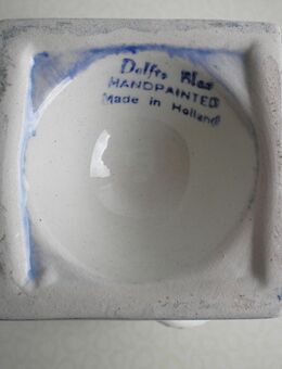 Delfts,Holland,Porzellan,Weiß,Blau,handbemalt,Alt,ca. 10 cm - Linnich