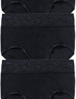 Speidel Taillenslip (3er Pack) bequem, dekorativ, weich, elastisch, mit Spitze, Baumwolle