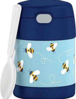 THERMOS Thermobehälter FUNTAINER FOOD JAR, Thermobehälter für Essen, spülmaschinenfest, Edelstahl, Kunststoff, Silikon, (1-tlg), 0,3l, 5h heiß & 7h kalt, dicht & auslaufsicher, mit klappbarem Löffel