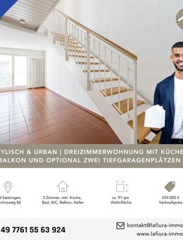 Urbanes Flair in ruhiger Lage | Dreizimmerwohnung mit Balkon | optional zwei Tiefgaragenplätzen - Bad Säckingen