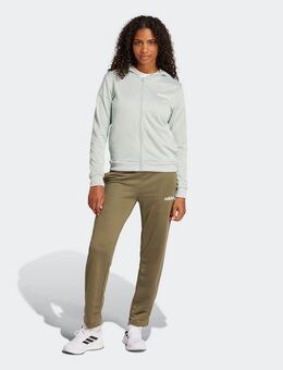 adidas Sportswear Trainingsanzug W LINEAR TS (2-tlg), Trainingsjacke mit Kapuze, Tracksuit