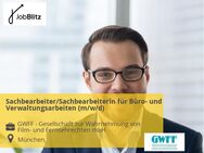 Sachbearbeiter/Sachbearbeiterin für Büro- und Verwaltungsarbeiten (m/w/d) - München