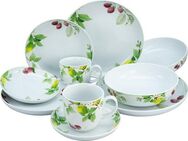 CreaTable Kombiservice Geschirr-Set Royal Orchard (10-tlg), 2 Personen, Porzellan, Service, mit hübschen Obstdekor, 10 Teile, für 2 Personen