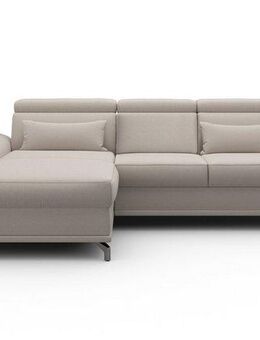 sit&more Ecksofa Cabrio L-Form, B: 295 cm, mit Sitztiefen-, Arm- & Kopfteilverstellung, 2 Nierenkissen, Federkern, optional Bettfunktion und Stauraum