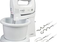 BOSCH Handmixer ErgoMixx MFQ36460, Edelst. Besen/Knethaken, Ständer, Schüssel, weiß, 450 W, 5 Stufen, ergon. Soft-Touch-Griff, Made in Europe