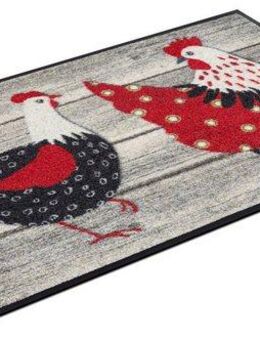 wash+dry by Kleen-Tex Fußmatte Chicken Farm, rechteckig, Höhe: 7 mm