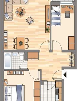 3-Zimmer-Wohnung in Flensburg Mürwik mit EBK und Balkon - Flensburg
