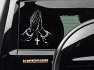 Car Sticker Prayer Gesture Personalized Rosary Cross , Car Body Sticker Waterproof Self-Adhesive - Heilbronn