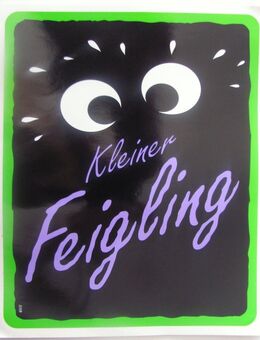 Kleiner Feigling - Partyaufkleber 18,5 x 15 cm - Doberschütz