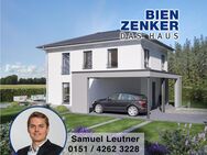 Bauen mit Bien-Zenker: moderne Stadtvilla und Design-Carport in Bammental - Bammental