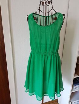 NEU * Rockabilly Style * Anlass * Abend * Disco * Ausgeh * Ball * Cocktail * Seiden Chiffon * Mini- Kleid "H&M" Gr. 36- 38/ S * smaragd- grün * - Riedlingen