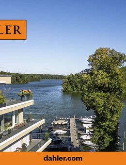 Exklusives Penthouse in erster Wasserlage mit Bootsanleger, Seepanorama, Kamin, Pool, Sauna, Fitnessstudio und Tiefgarage - Potsdam