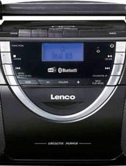 Lenco SCD-6900BK - Tragbarer Radio-CD-Player mit DAB+, BT und Kassette CD-Radiorecorder (Digitalradio (DAB)