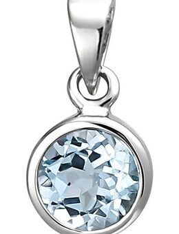 JOBO Kettenanhänger Anhänger mit Blautopas, 925 Silber