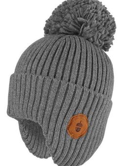 MAXIMO Strickmütze Inkamütze mit geripptem Umschlag und Pompon