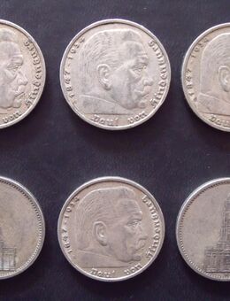 5 Mark Deutsches Reich Reichsmark Paul von Hindenburg 1935 + Briefmarke . - Aachen