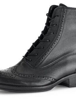 Gabor Schnürstiefelette, Blockabsatz, Schnürboots, Businessschuh mit modischer Lyralochung