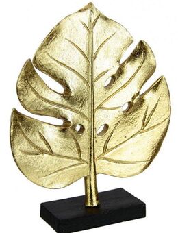 I.GE.A. Dekofigur Splitphilo-Blatt Statue (1 St), Blattskulptur Figur Skulpturen Blätter Deko Ornament Geschenk gold