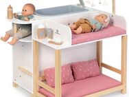 MUSTERKIND® Puppen Pflegecenter Viola, weiß/natur/rosa, aus Holz und Musselin-Stoff