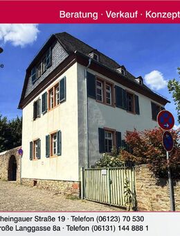 Historisches 1-3 Familienhaus teilweise mit Rheinblick und hübschem Garten - Oestrich-Winkel