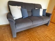 Attraktive 3-Sitzer Sofa Couch blau / Stoff Stein - Karlsruhe