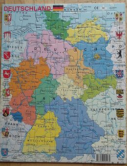 Puzzle Deutschlandkarte 72 Teile (Rahmenpuzzle) - Krefeld