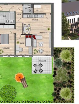 Komfortable 3-Zimmer Wohnung mit Gartenanteil in Leverkusen Schlebusch - Leverkusen