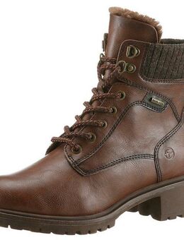 Tamaris Winterboots, Blockabsatz, Schnürboots, Winterstiefelette mit Duo Tex-Ausstattung