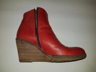 Riccardo Cartillone Berlin Designer Leder Stiefeletten Rot Gr 38 neuwertig - Stuttgart