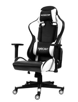 Hyrican Gaming-Stuhl "Striker Tank" schwarz/weiß, Kunstleder, ergonomischer Gamingstuhl, Bürostuhl, Schreibtischstuhl, geeignet für Erwachsene