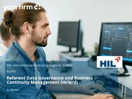Referent Data Governance und Business Continuity Management (m/w/d) - Bonn