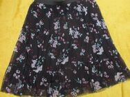 NEU * Edel * duftig * Blumen * Blüten * Flower- Power * Tüll * Mesch * Falten * Stufen * Gummizug * Midi * Rock "ESPRIT" Gr. 36- 38, 40/ S * schwarz * bunt * Gothic * - Riedlingen