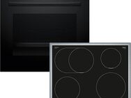 BOSCH Induktions Herd-Set HND675LS67, mit Backwagen, Pyrolyse-Selbstreinigung, Backwagen mit ausziehbarer Tür für bequemes Kochen & Backen