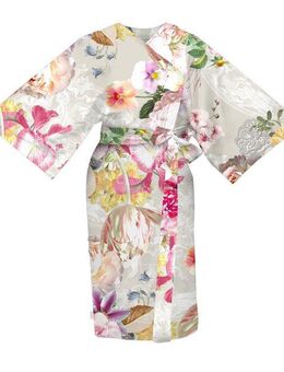 APELT Kimono Giorgia, Kurzform, Mako-Satin, Kimono-Kragen, Gürtel, passend zur Bettwäsche