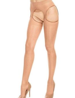GLAMORY Ouvert Strumpfhose Plaisir Ouvert 20 DEN Plus Size bis Gr. 60/62
