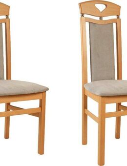 Home affaire Esszimmerstuhl Berta Küchenstuhl (Set, 2 St), Bezug in Microfaser, Gestell aus Buche Massivholz