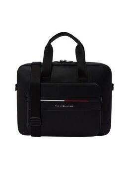 Tommy Hilfiger Laptoptasche TH FOUNDATION COMPUTER BAG, Unisex Geschäftstasche, Umhängetasche, Henkeltasche, farbige Details