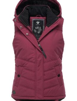 Ragwear Steppweste Hesty Wasserdichte Outdoor-Weste mit abnehmbarer Kapuze