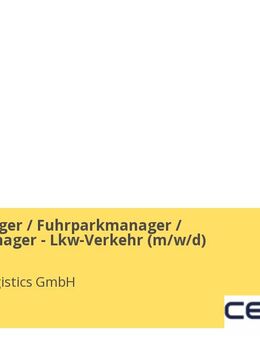 Fleet Manager / Fuhrparkmanager / Flottenmanager - Lkw-Verkehr (m/w/d) - Köln